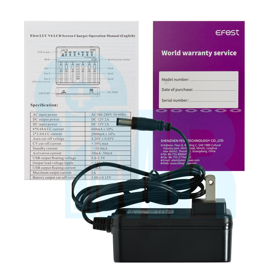 Efest LUC V6 6 Channel Battery Charger