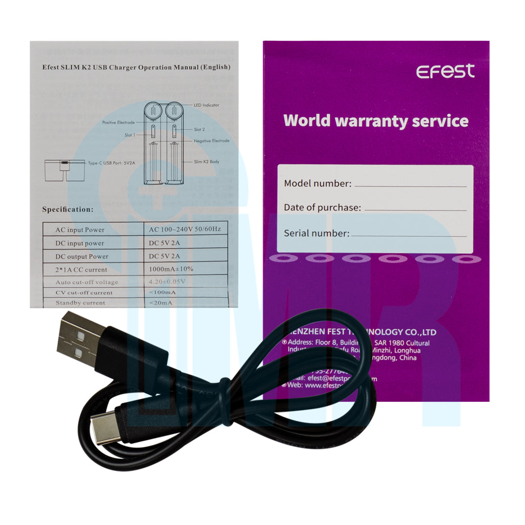 Efest SLIM K2 2 Channel Battery Charger