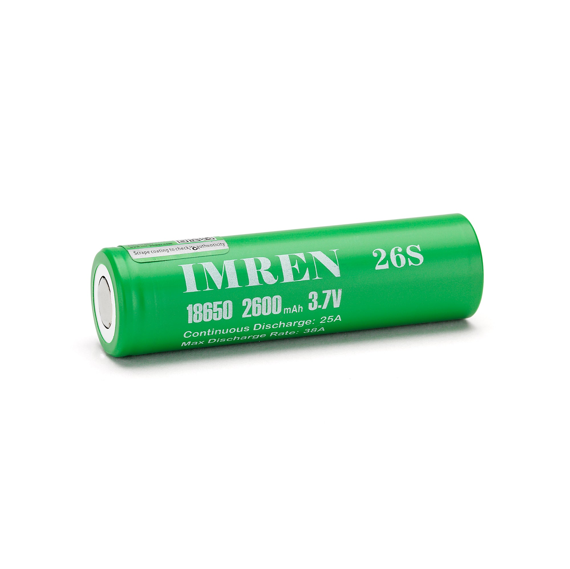 IMREN 18650 2600mAh Flat Top High-Output Cell