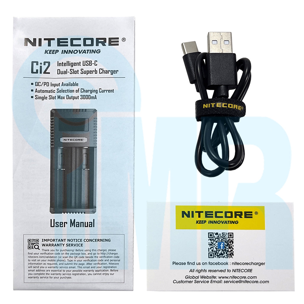 Nitecore Ci2 Intelligent USB-C Dual Slot Battery Charger