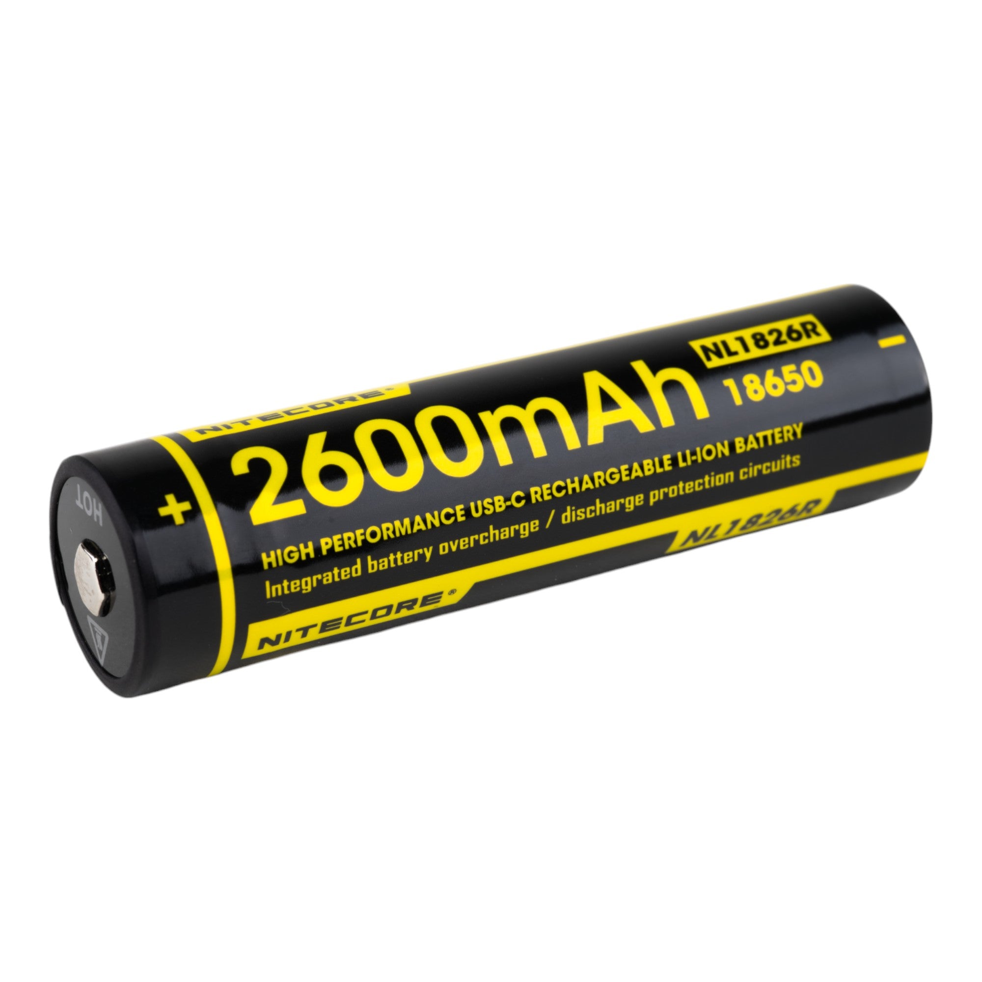 Nitecore NL1826R Protected 18650 Button Top USB-C Battery
