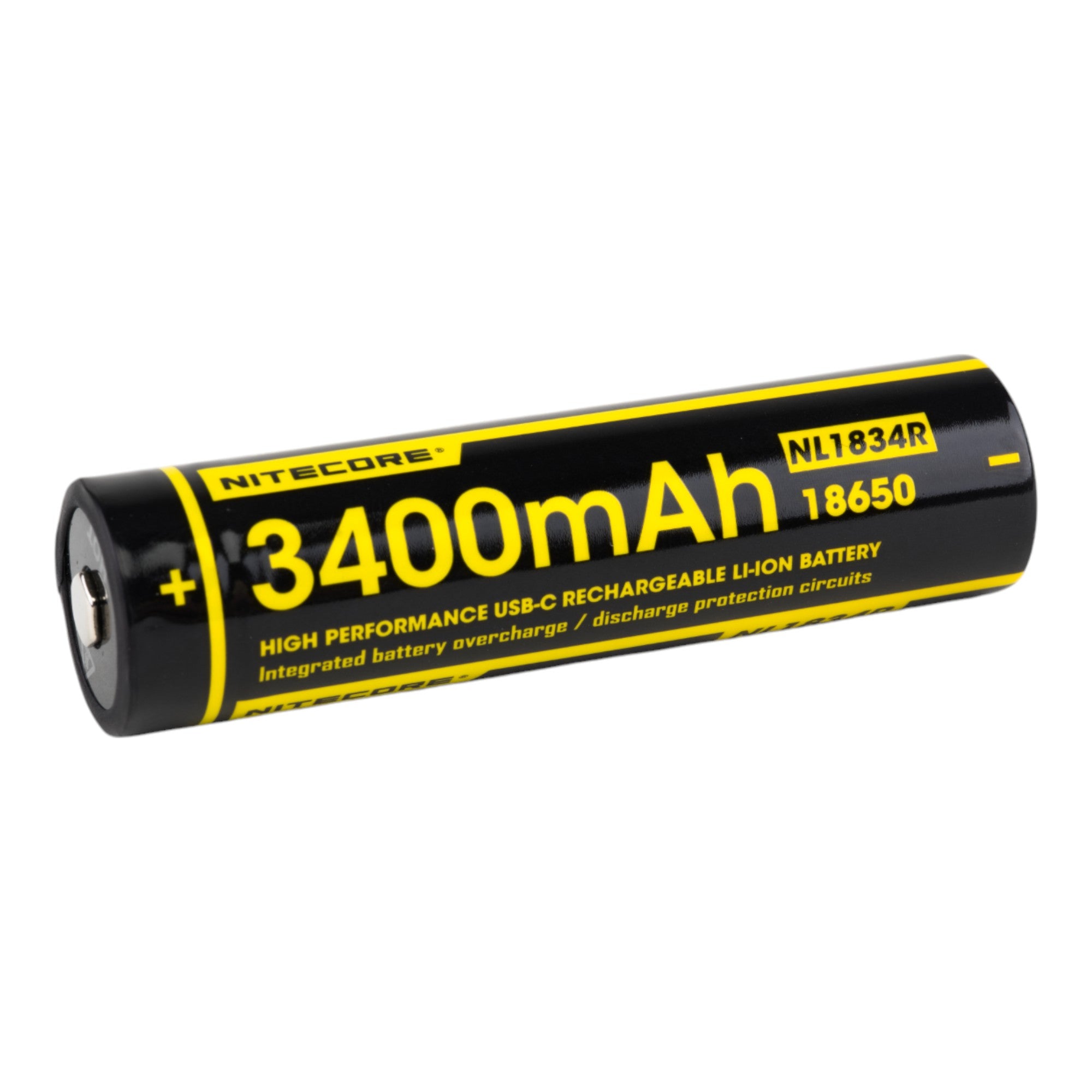 battery vs usb rechargeable nitecore flashlight Nitecore NL1834R 18650 3400mAh USB-C Rechargeable Battery