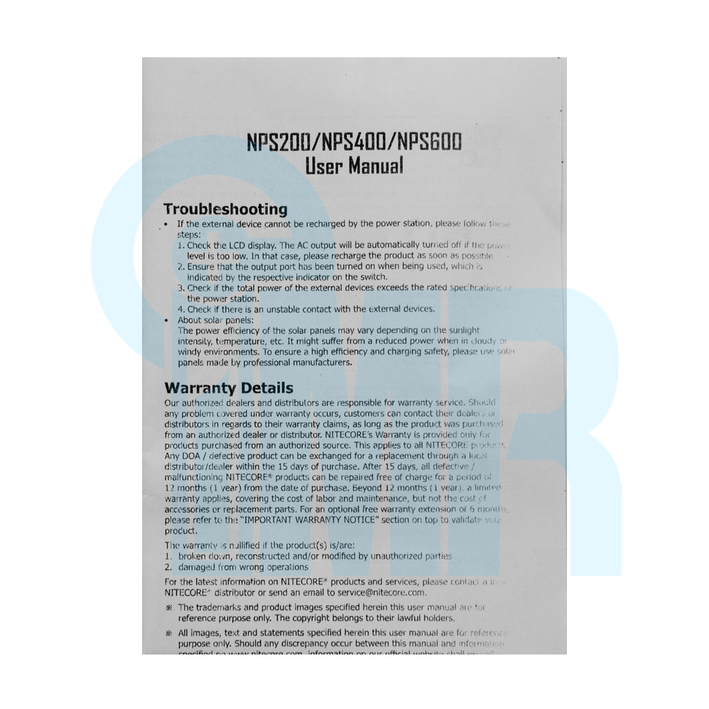 Nitecore NPS400 117Ah Portable Outdoor Power Station