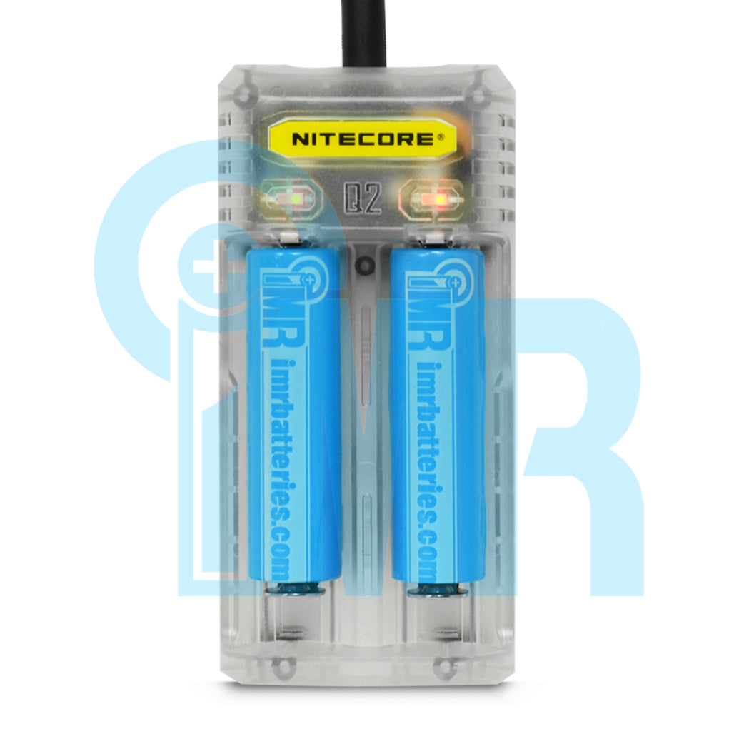 Nitecore Q2 2 Channel Battery Charger - Clear