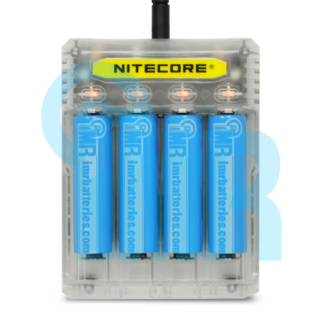 Nitecore Q4 4 Channel Battery Charger - Clear