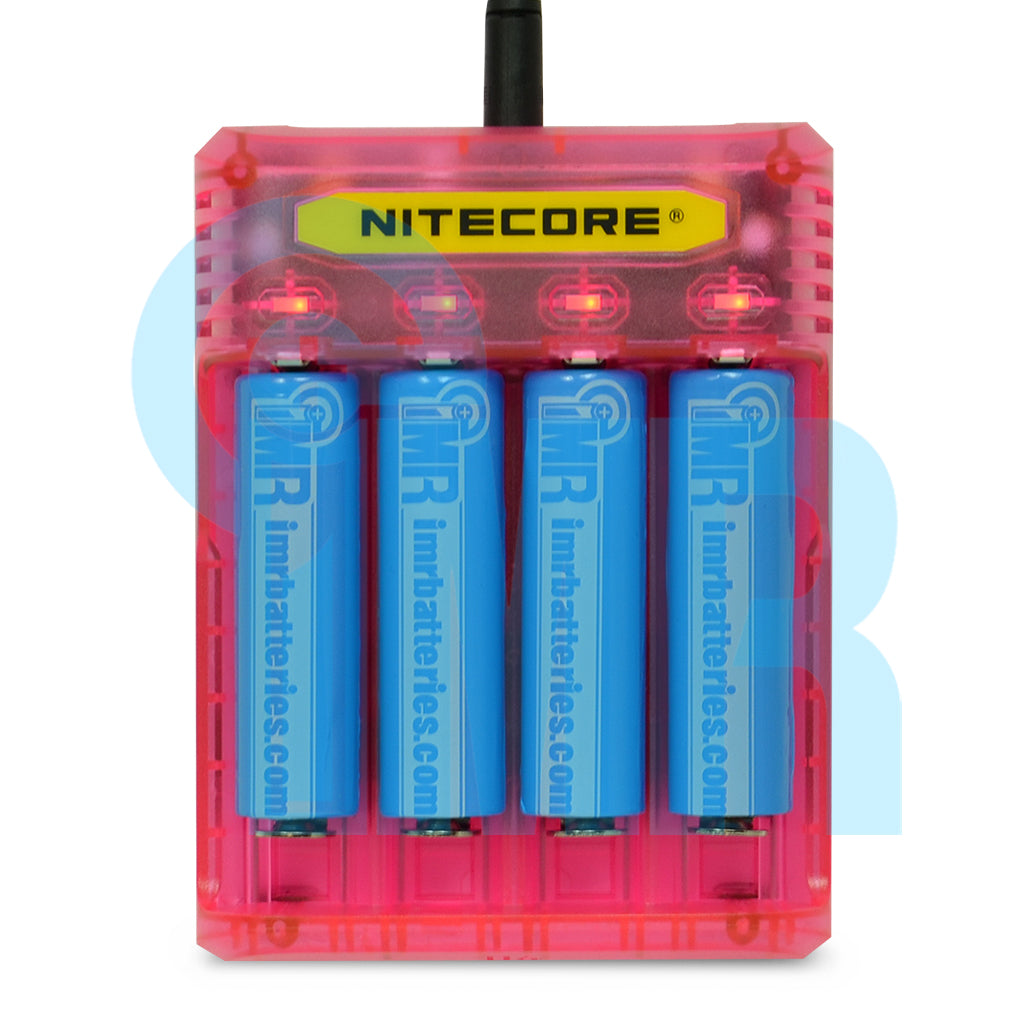 Nitecore Q4 4 Channel Battery Charger - Pink