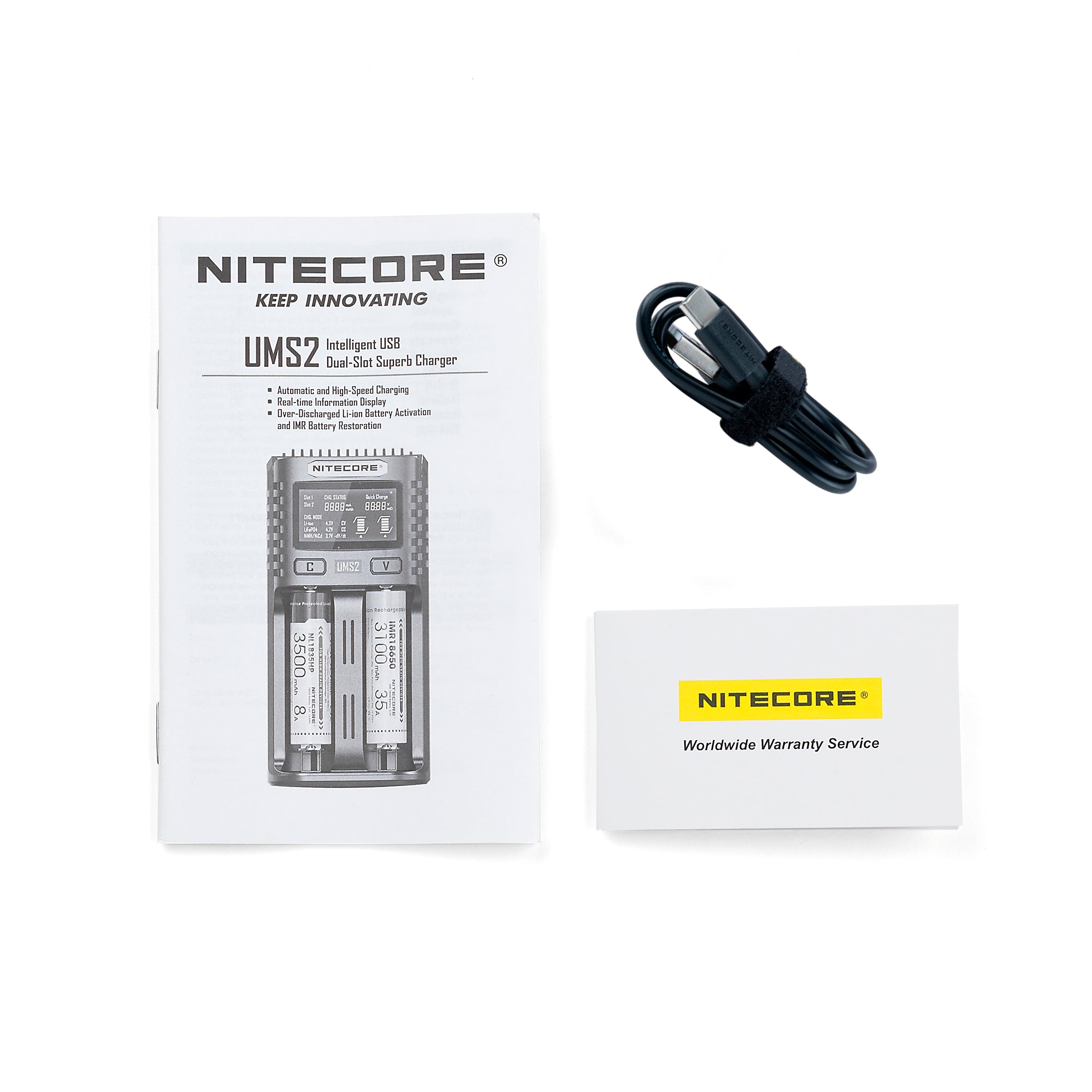 Nitecore UMS2 2 Channel Digital Battery Charger