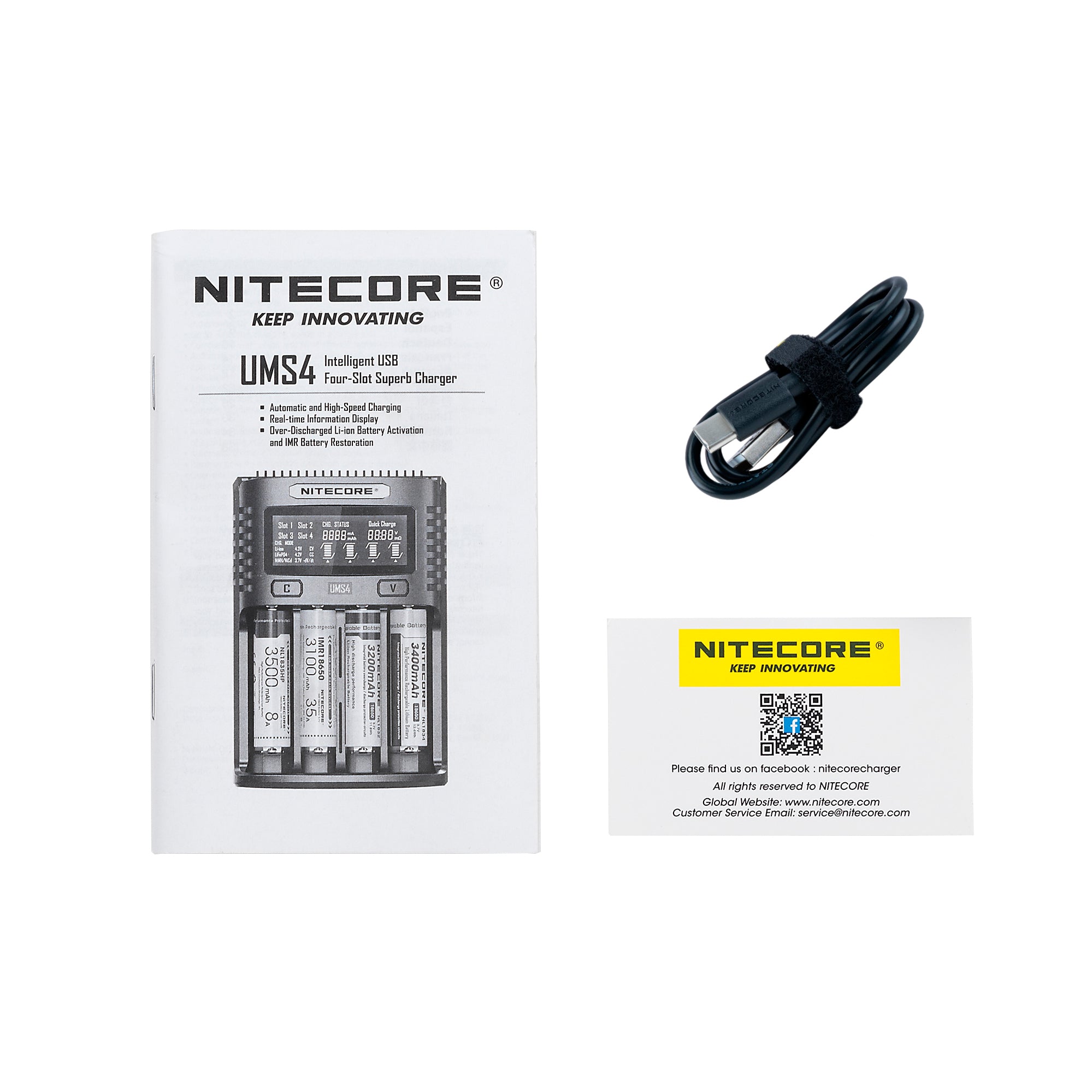 Nitecore UMS4 4 Channel Digital Battery Charger