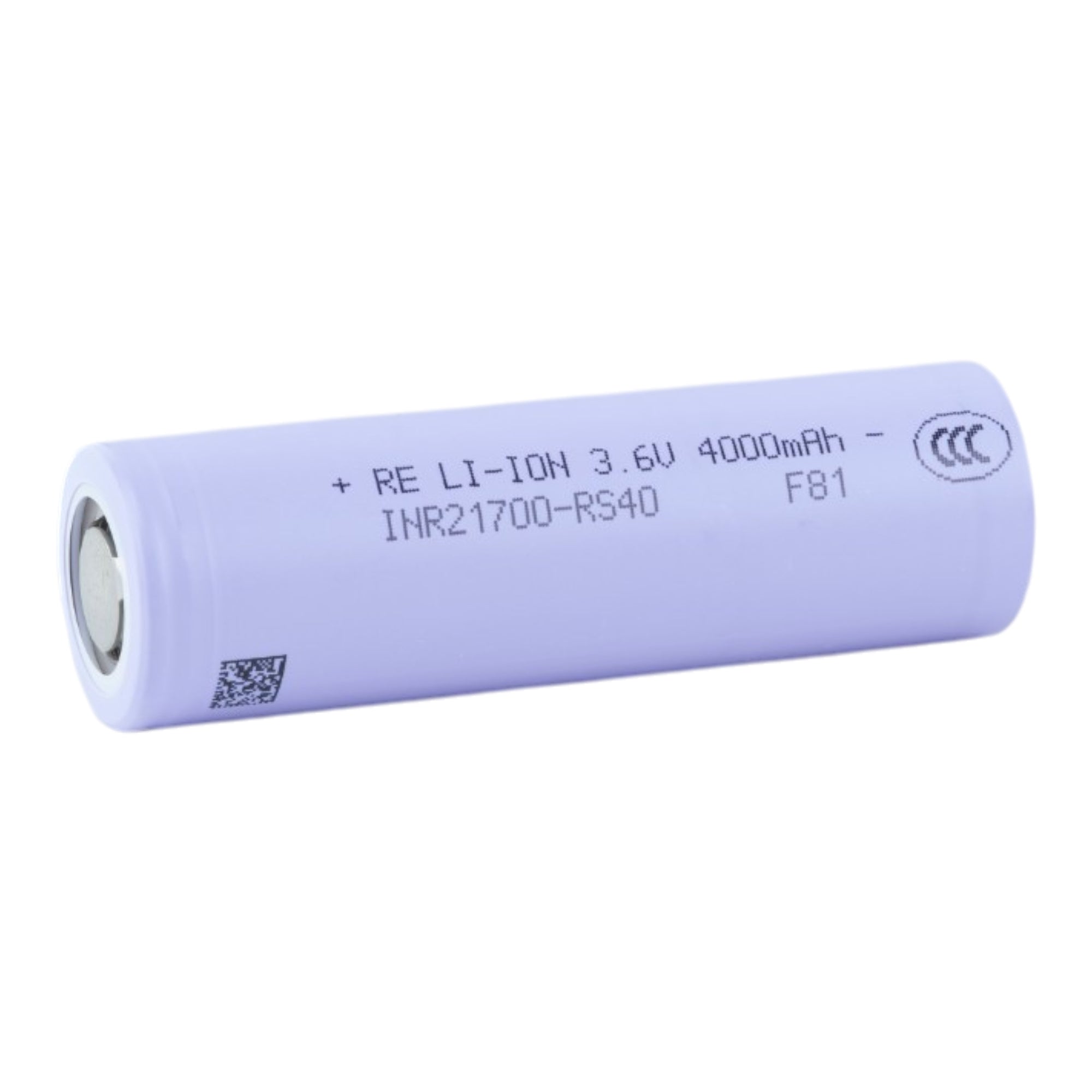 【RT-179227】① 21700 Reliance RS40 Flat Top Battery