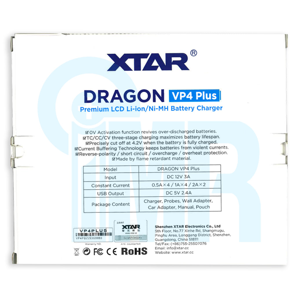 XTAR DRAGON VP4 Plus 4 Channel Digital Battery Charger