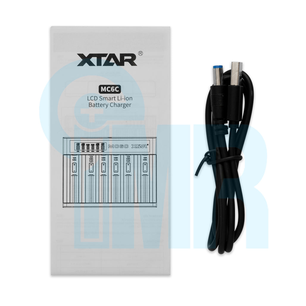 XTAR MC6C 6 Channel LCD Smart Li-ion Battery Charger