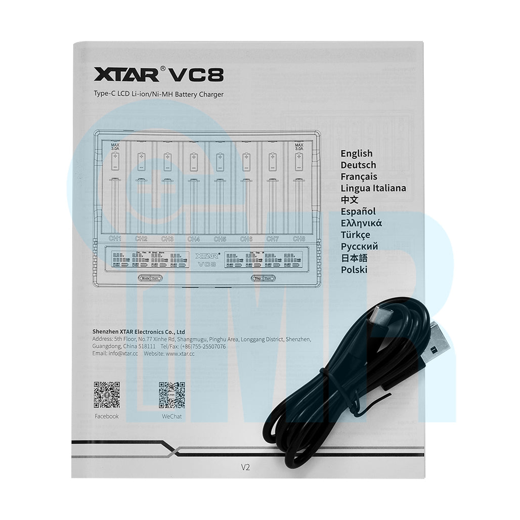 XTAR VC8 8 Channel LCD Li-ion Battery Charger