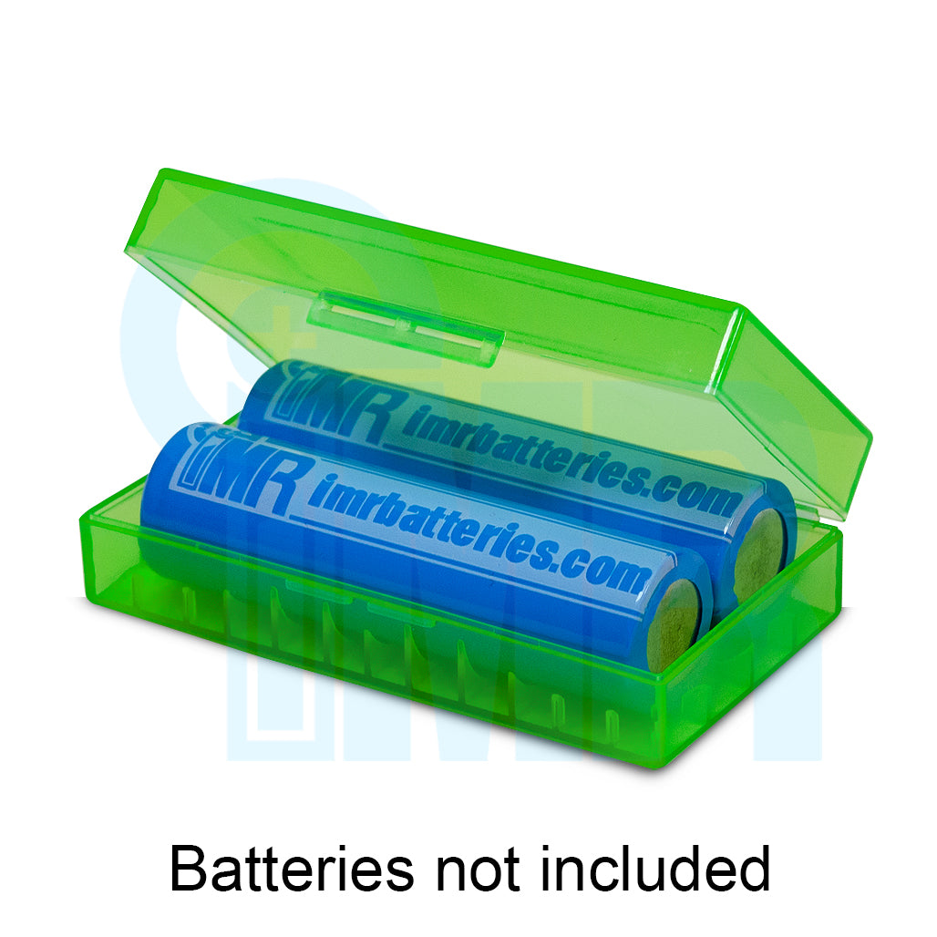 Green 18650 Battery Storage Case for 2 Cells