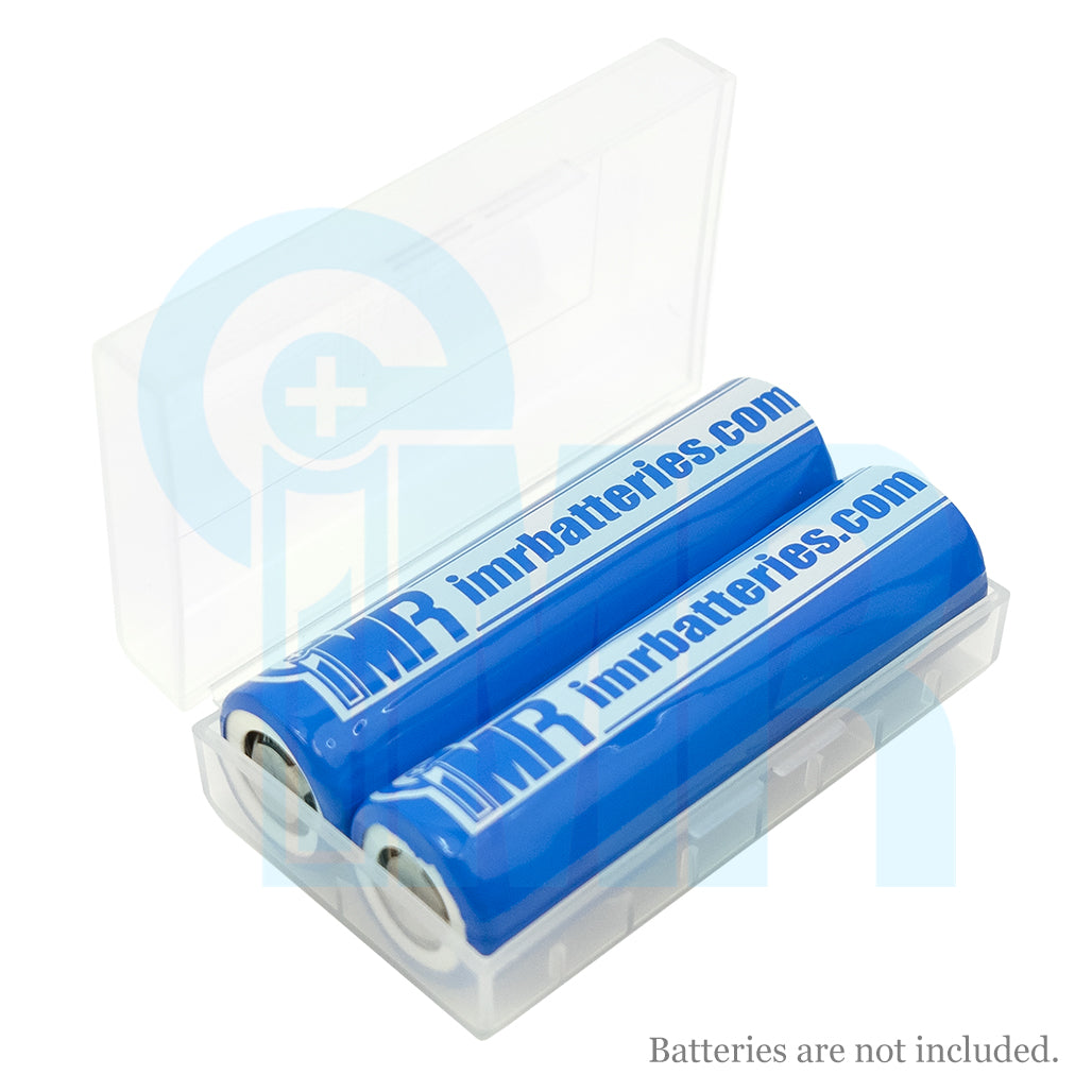 18650 Battery Case (2 Cells) with IMR Logo & Warning