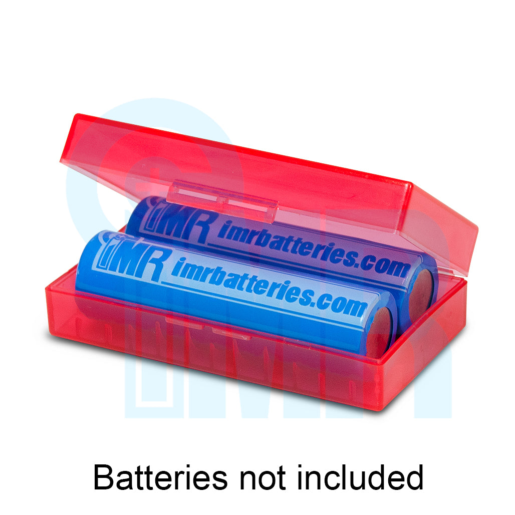 Red 18650 Battery Storage Case for 2 Cells