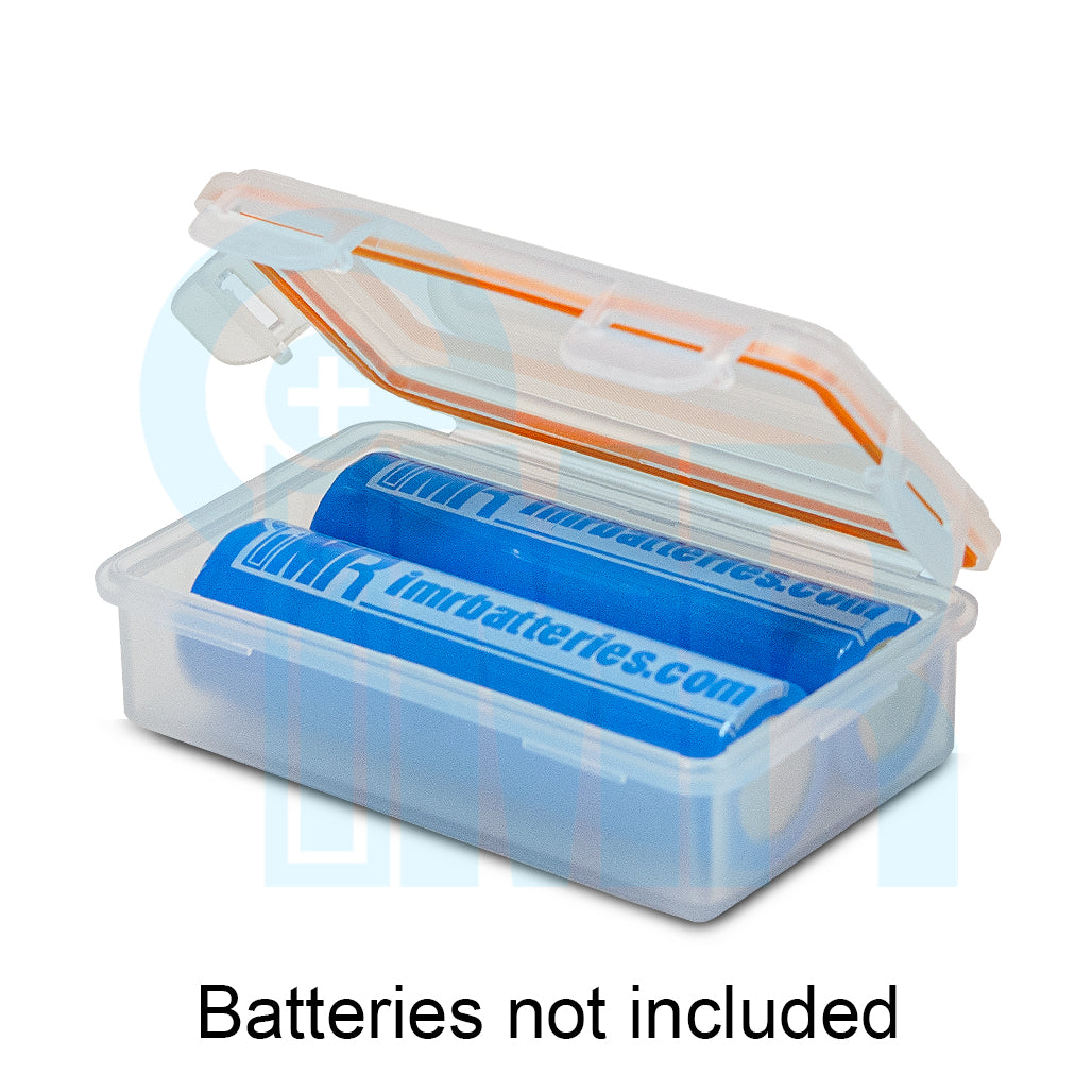 Waterproof 18650 Battery Case (2 Cells) - Clear