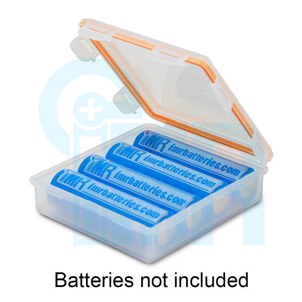18650 4-Cell Waterproof Battery Case – Clear