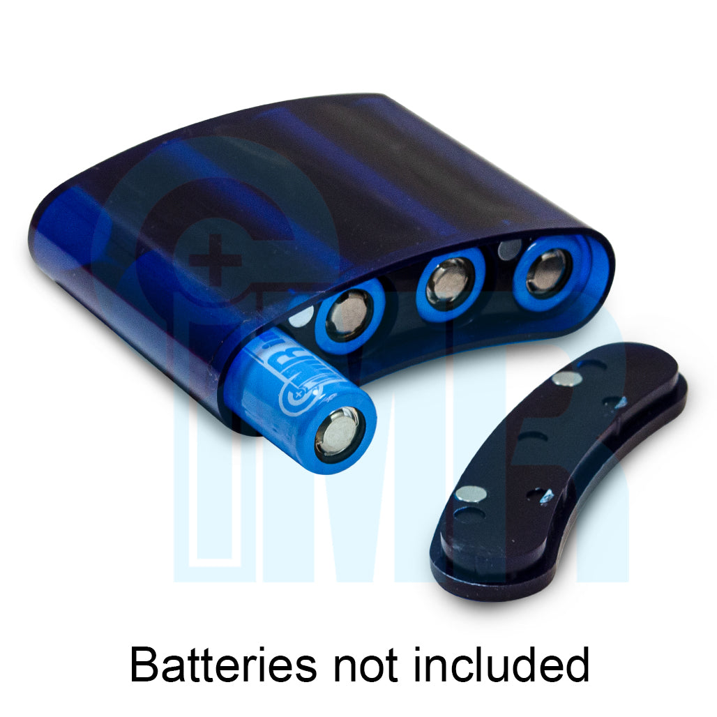 18650 Battery Flask with Magnetic Closure (4 Cells) - Blue