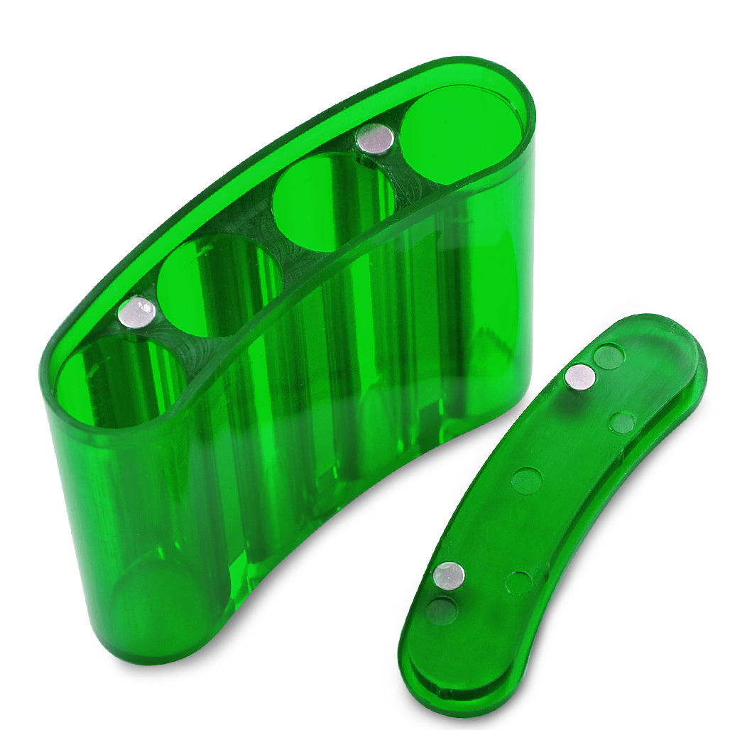 18650 Battery Flask with Magnetic Closure (4 Cells) - Green