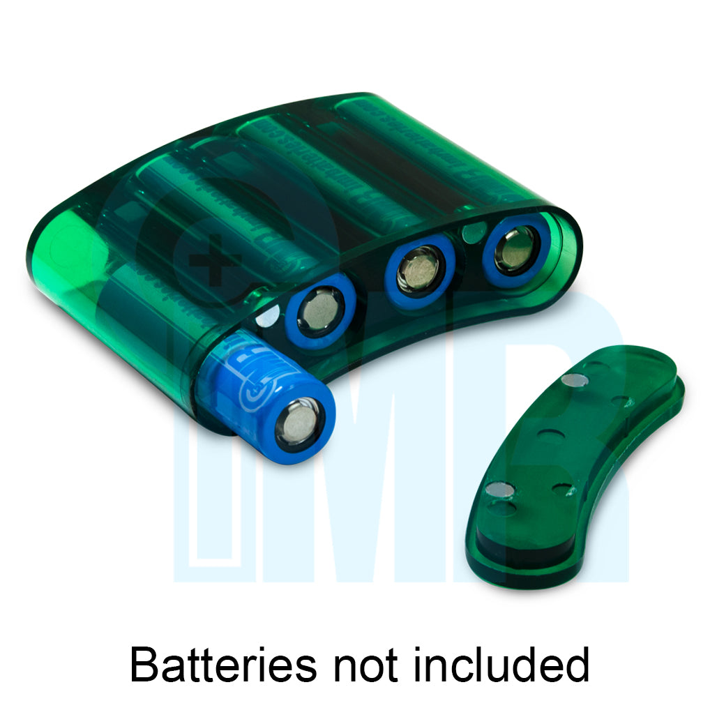 18650 Battery Flask with Magnetic Closure (4 Cells) - Green