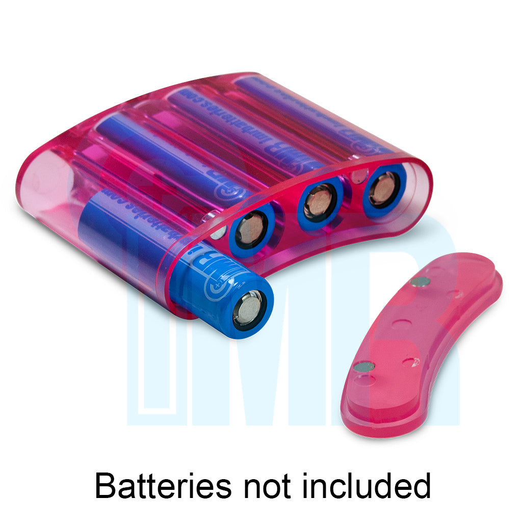 18650 Battery Flask with Magnetic Closure (4 Cells) - Pink