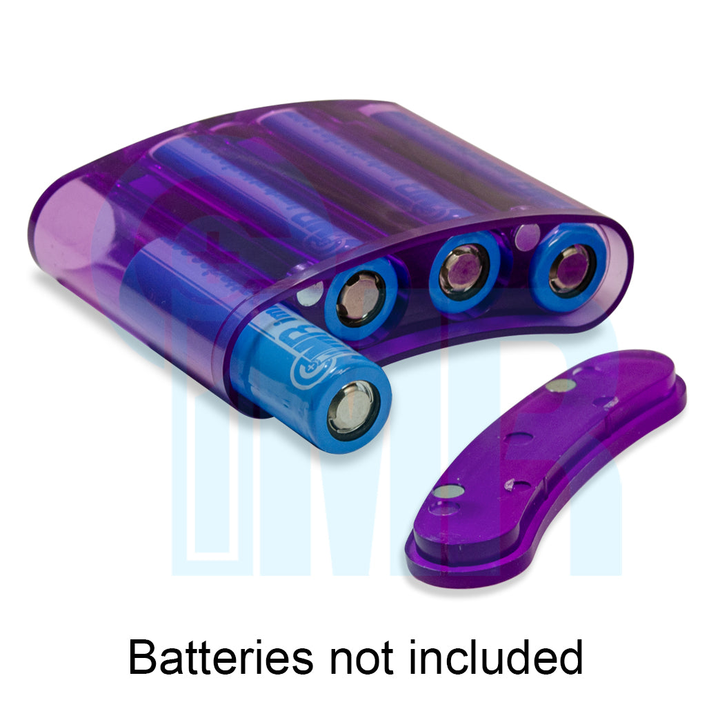 18650 Battery Flask with Magnetic Closure (4 Cells) - Purple