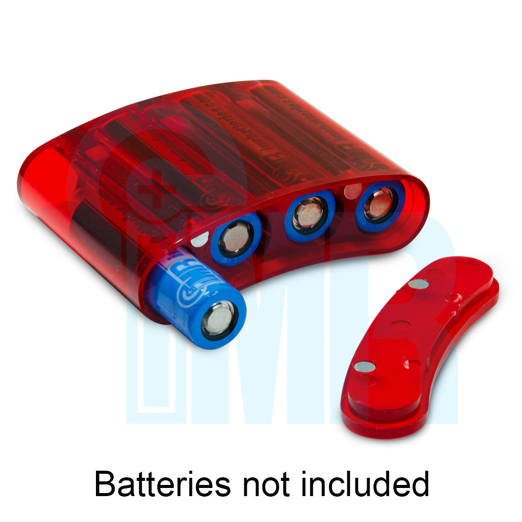 18650 Battery Flask with Magnetic Closure (4 Cells) - Red