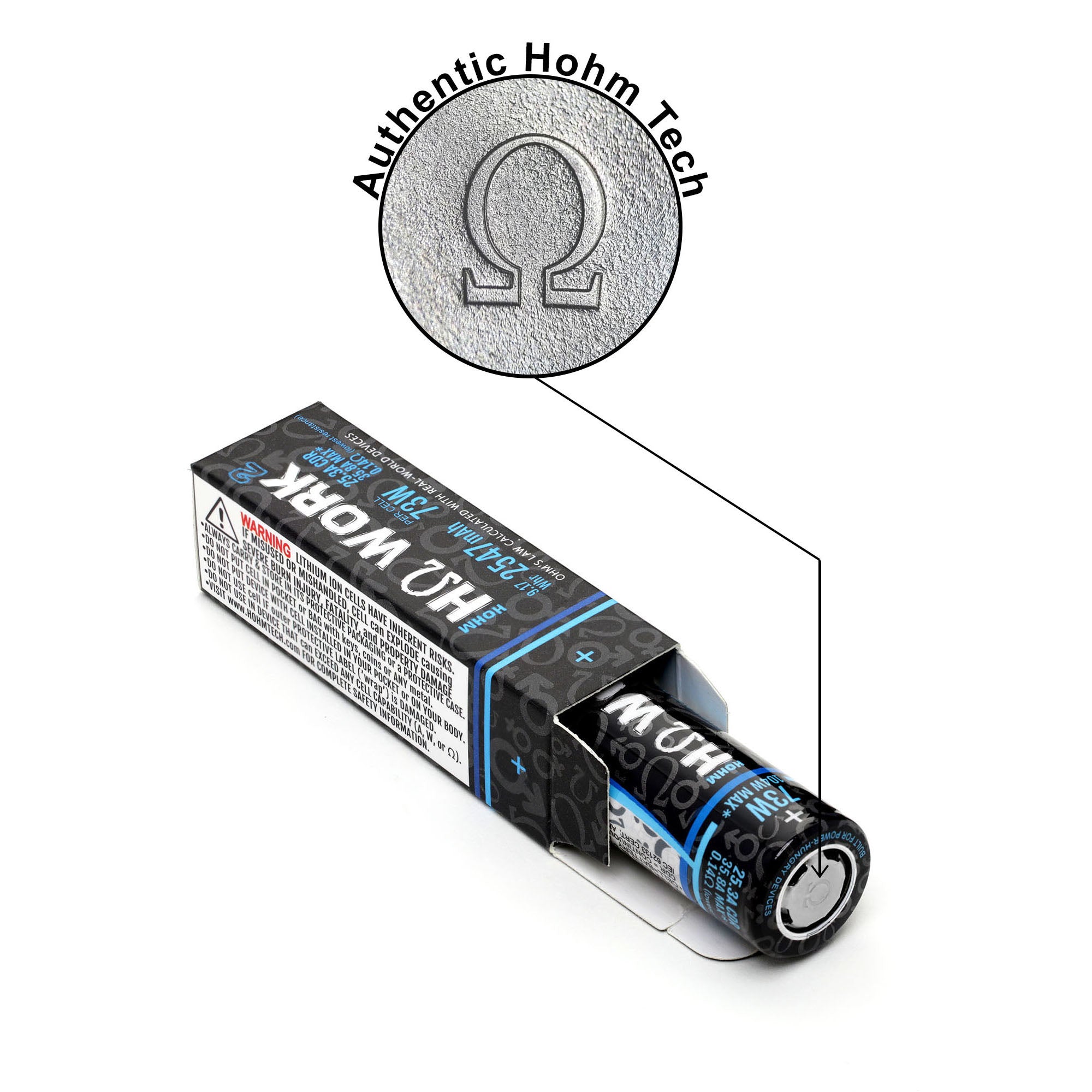 Hohm Tech Work v2 18650 High-Drain Lithium-Ion Cell