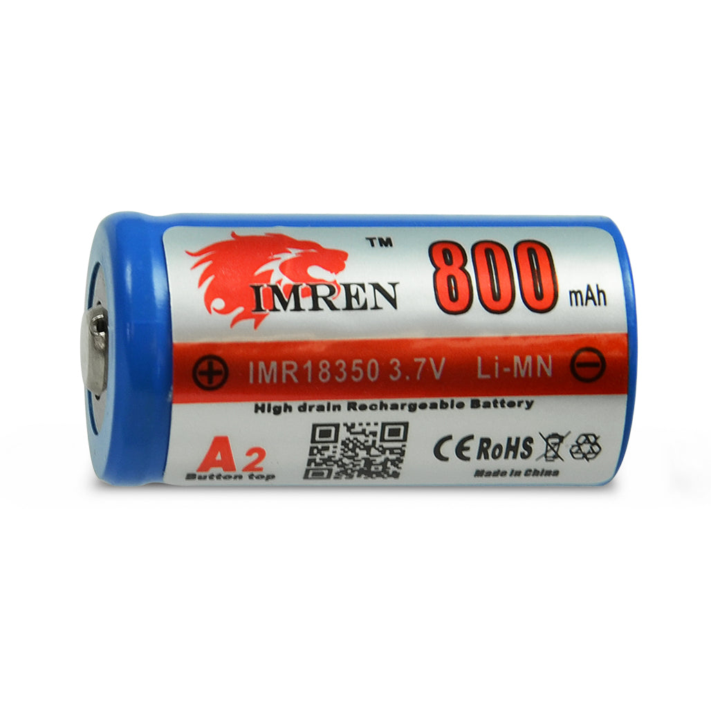 IMREN 18350 800mAh Battery - Button Top