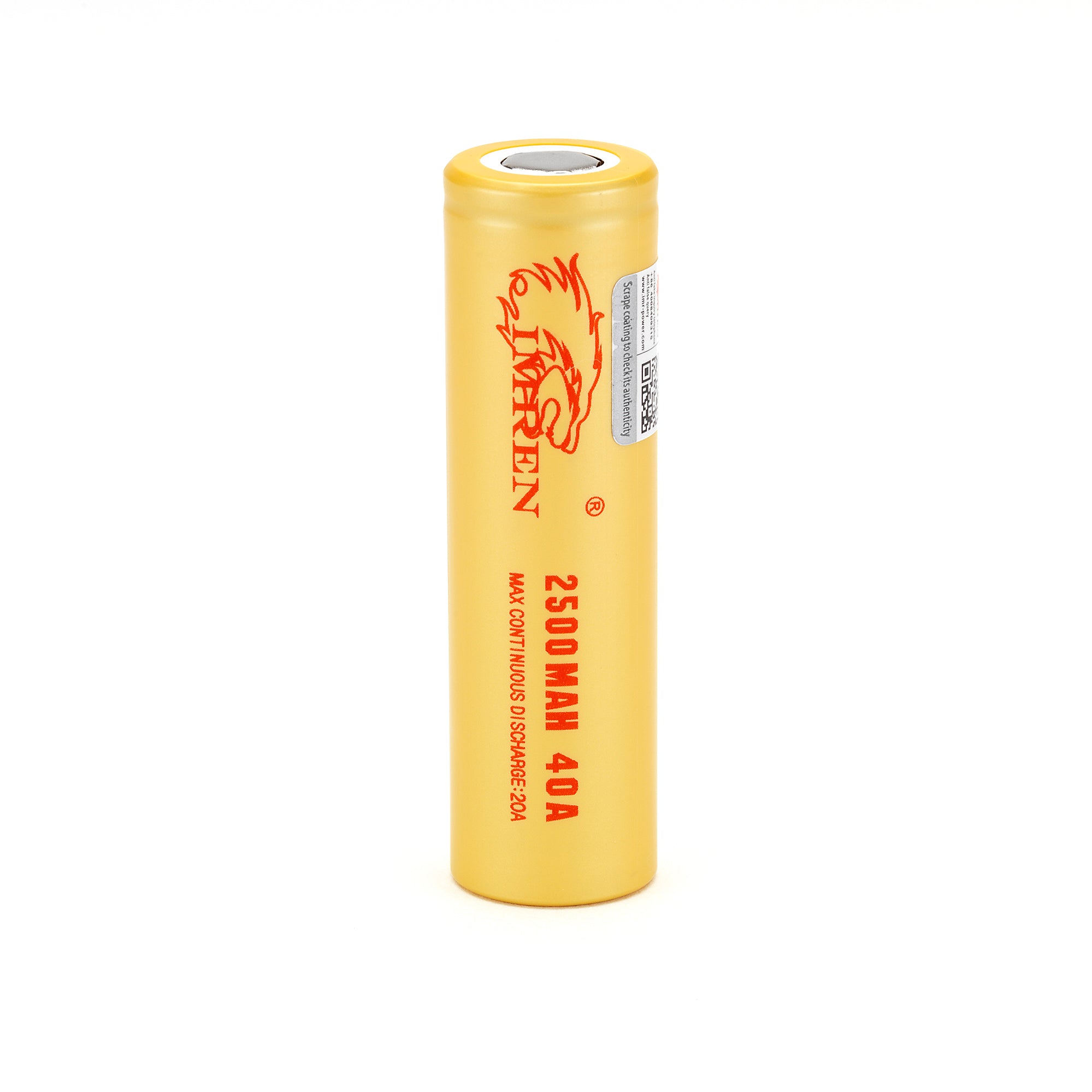 IMREN 18650 High Discharge 2500mAh 20A Battery