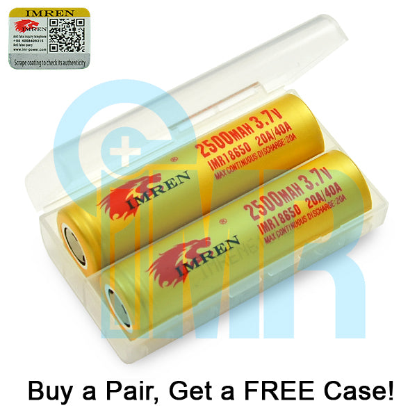 IMREN 18650 2500mAh Battery