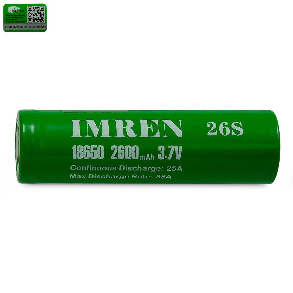 IMREN 26S 18650 2600mAh 25A Battery