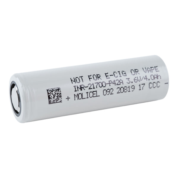 Molicel P42A 21700 4200mAh 45A Lithium-Ion Battery Molicel P42A 21700 4200mAh 45A Lithium-Ion Battery