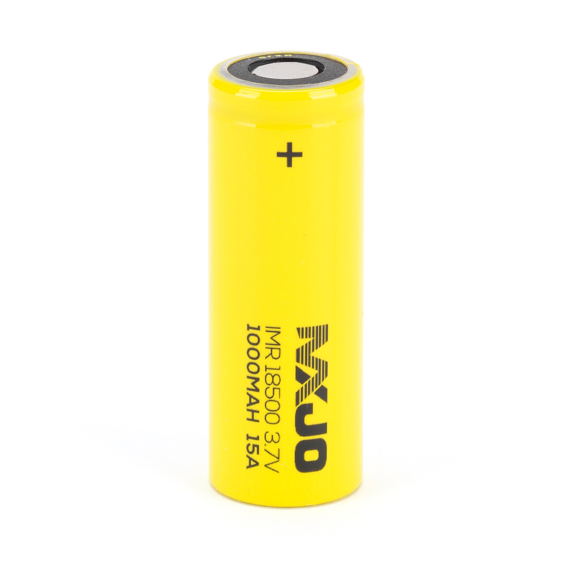MXJO 18500 Battery 1000mAh 3.7V Flat Top Li-Ion Cell