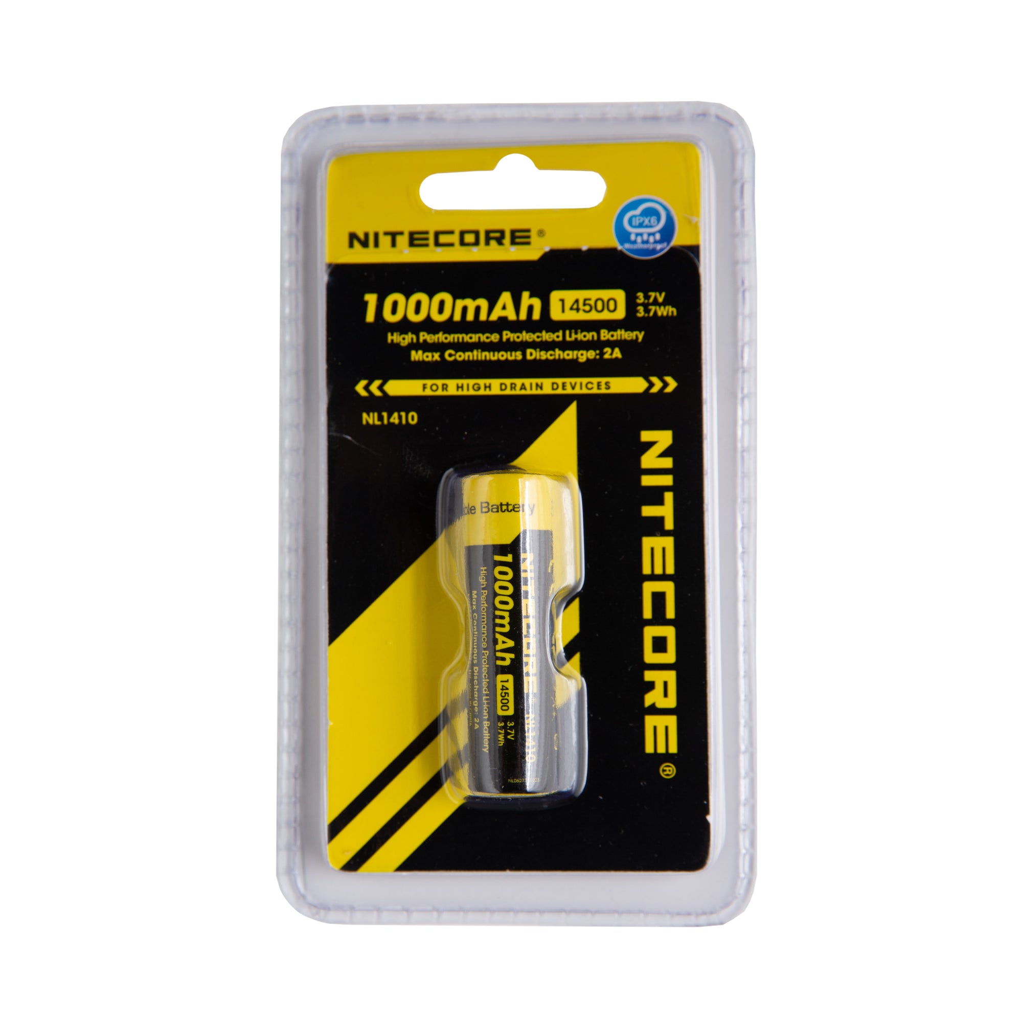 Nitecore NL1410 14500 1000mAh Battery - Protected Button Top