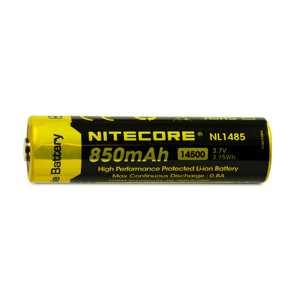 Nitecore NL1485 14500 850mAh Battery - Protected Button Top