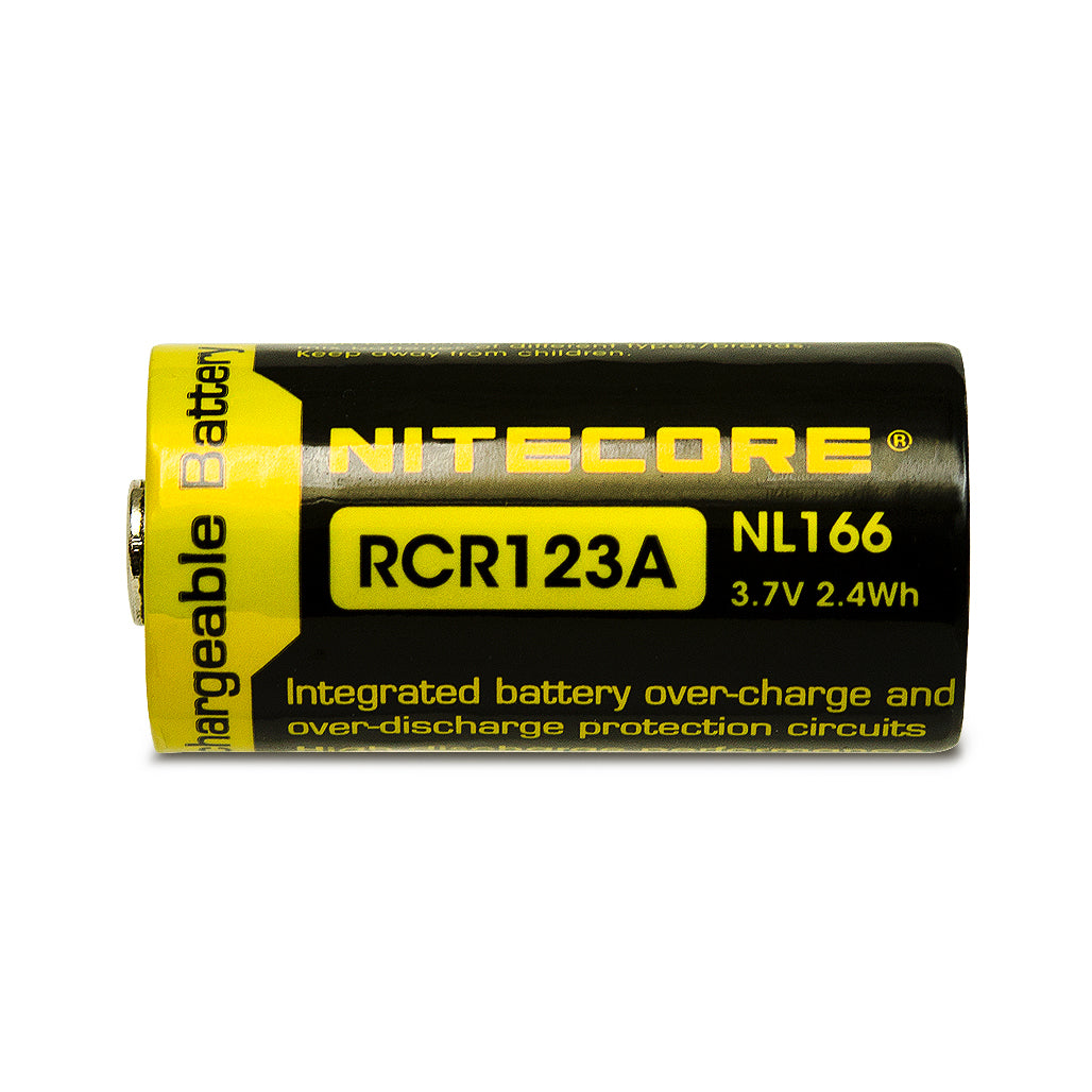 Nitecore NL166 RCR123A 16340 650mAh Battery - Protected Button Top