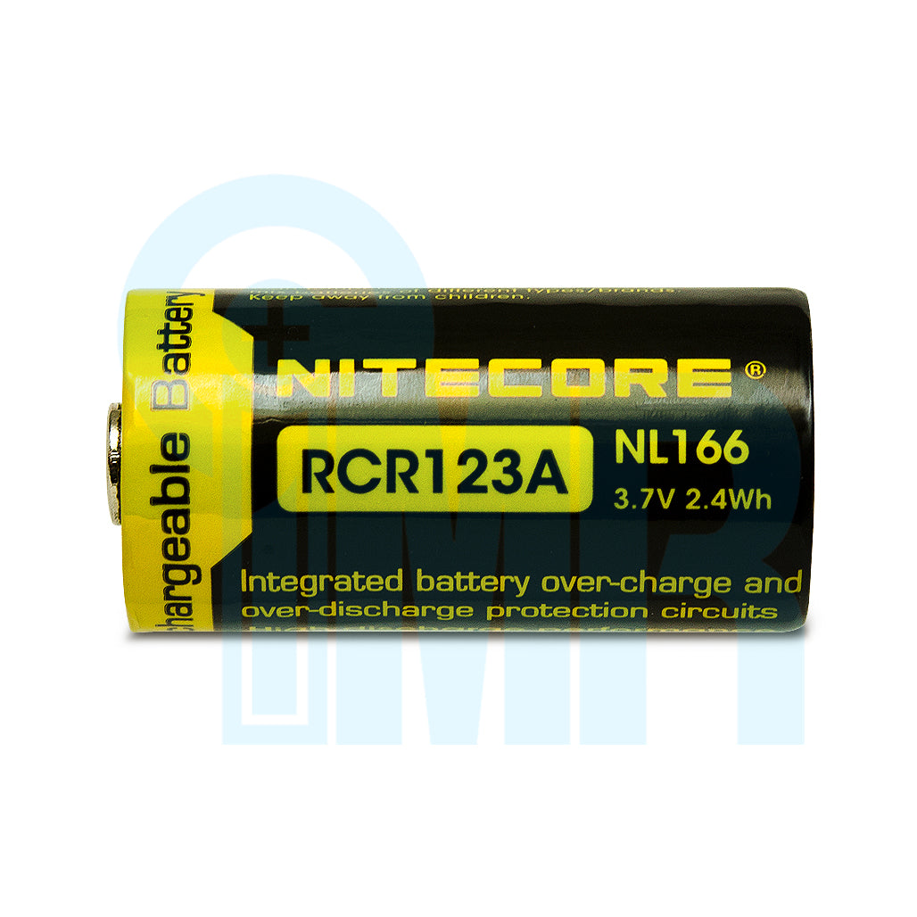 Nitecore NL166 RCR123A 16340 650mAh Battery - Protected Button Top