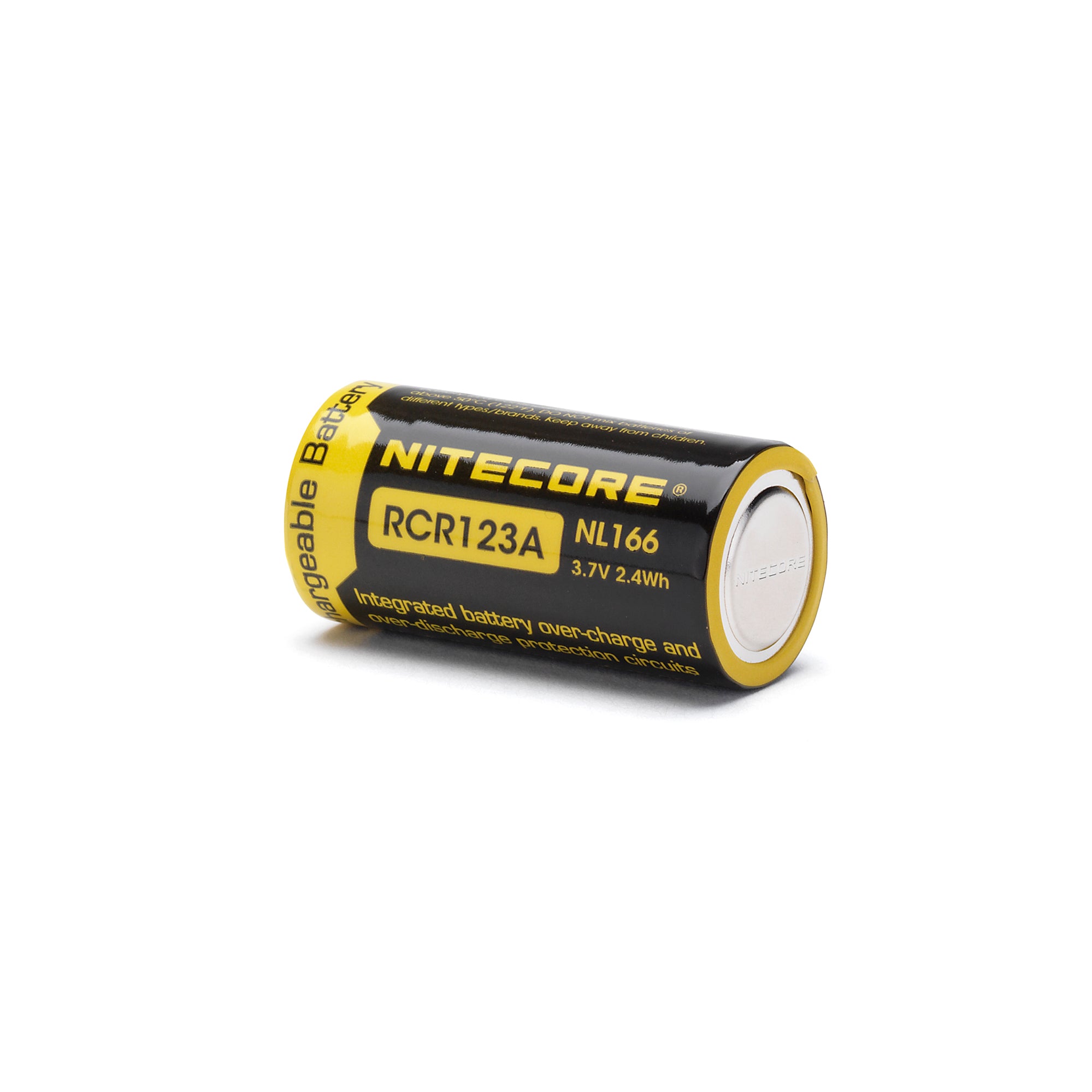 Nitecore NL166 RCR123A 16340 650mAh Battery - Protected Button Top