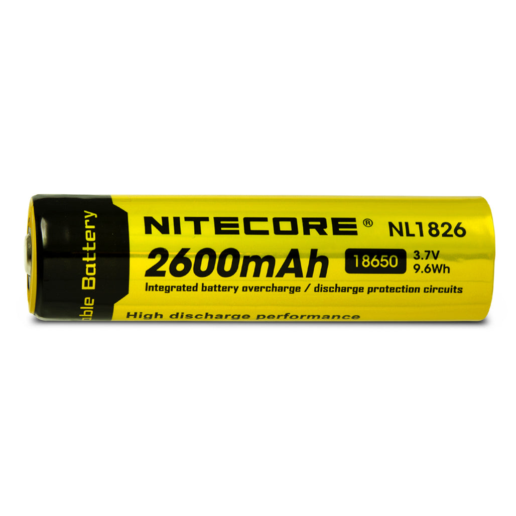 Nitecore NL1826 18650 2600mAh Battery - Protected Button Top