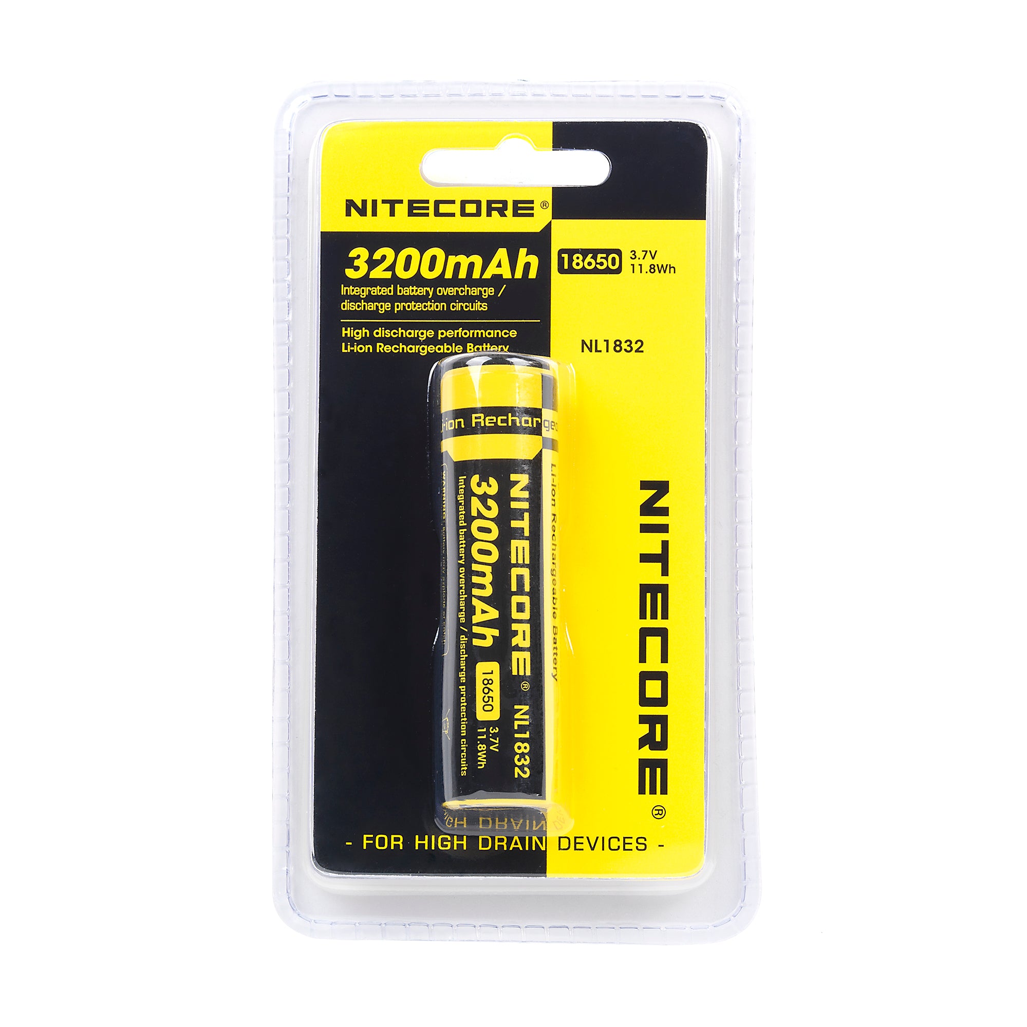 Nitecore NL1832 18650 3200mAh Battery - Protected Button Top