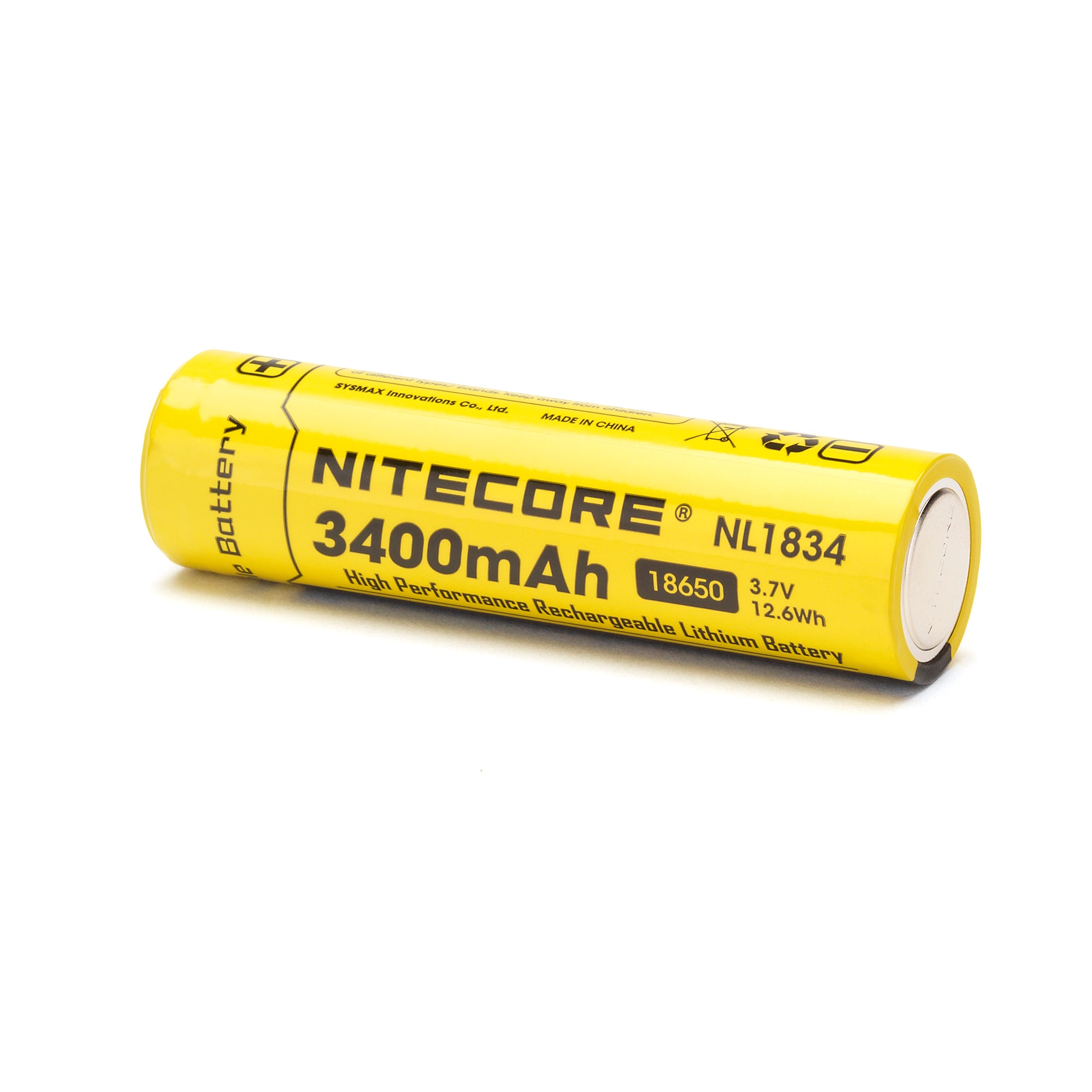 Nitecore NL1834 18650 3400mAh Battery - Protected Button Top