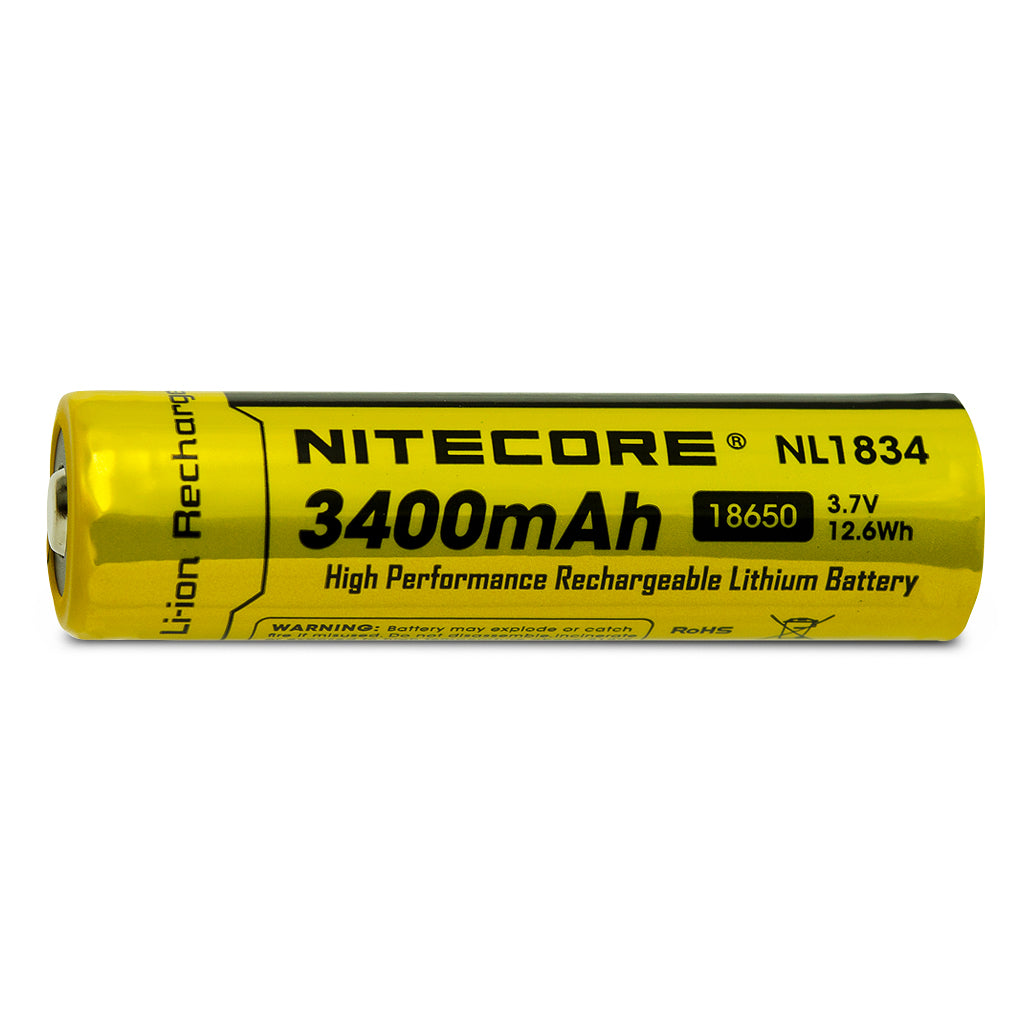 Nitecore NL1834 18650 3400mAh Battery - Protected Button Top