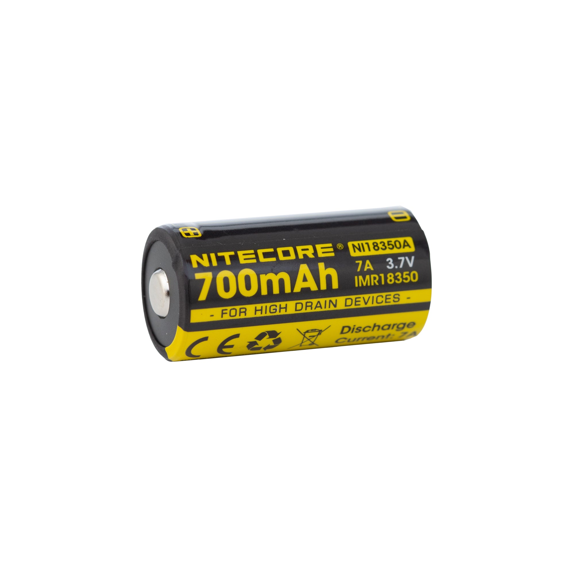 Nitecore NL18350A 18350 700mAh Battery - Protected Button Top