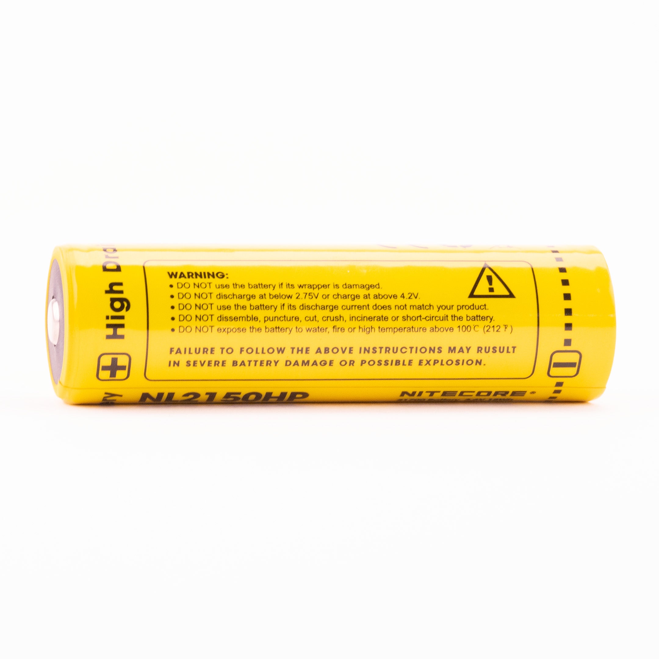 Nitecore NL2150HP 21700 5000mAh 15A Battery - Protected Button Top