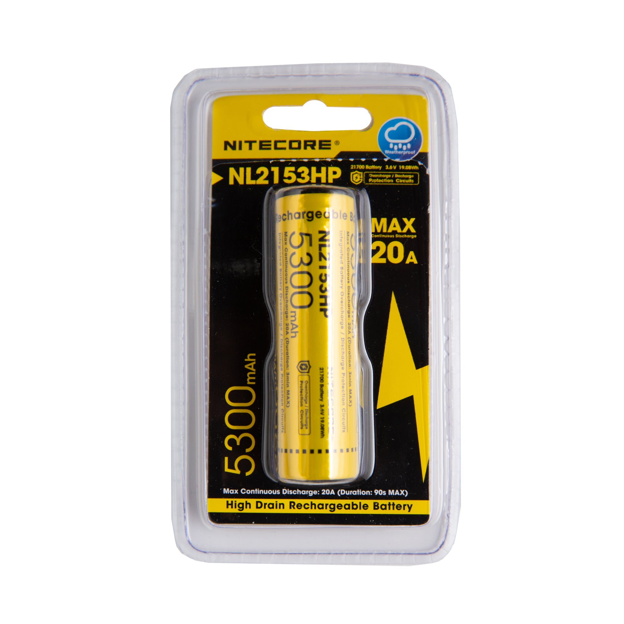 Nitecore NL2153HP High Drain 21700 Rechargeable Battery