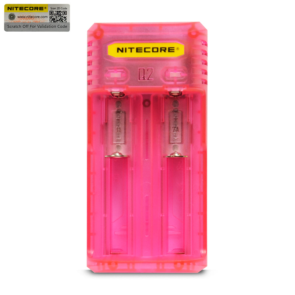 Nitecore Q2 2 Channel Battery Charger - Pink