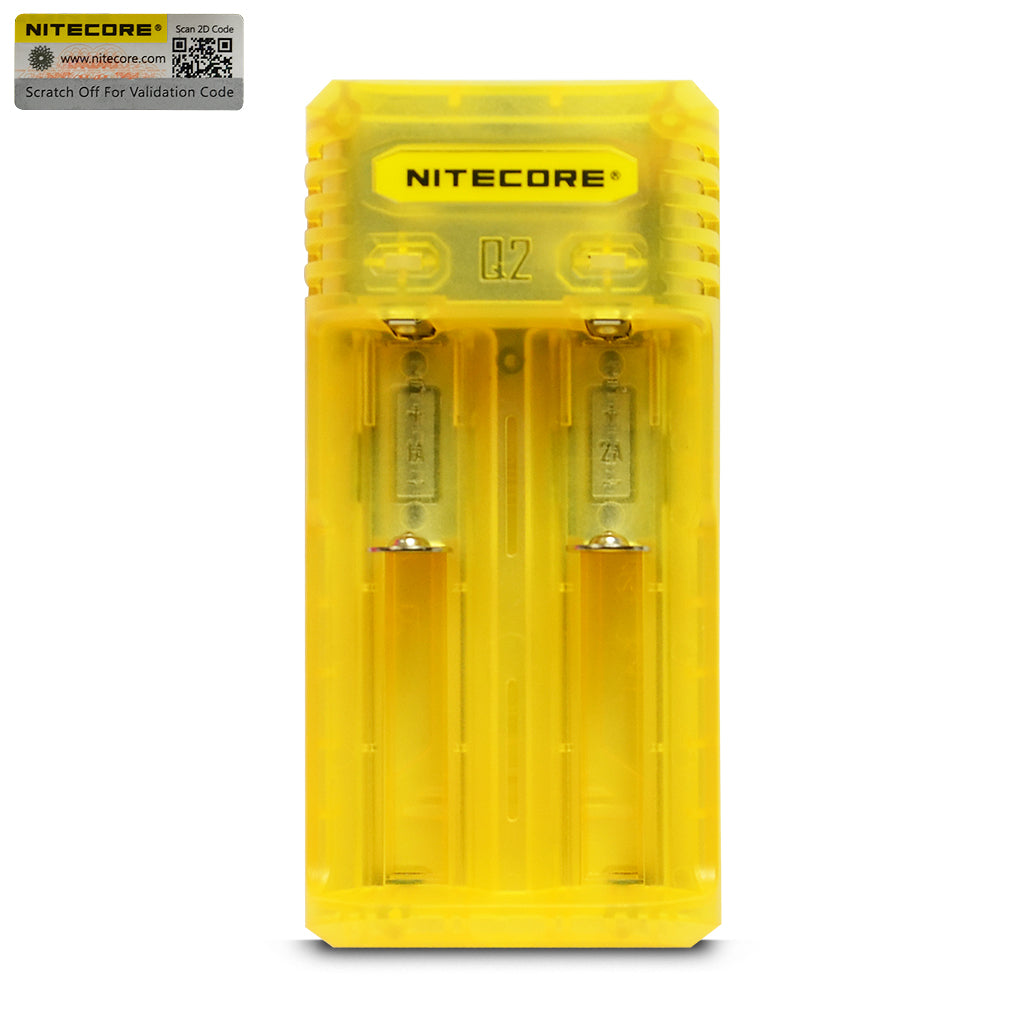 Nitecore Q2 2 Channel Battery Charger - Yellow