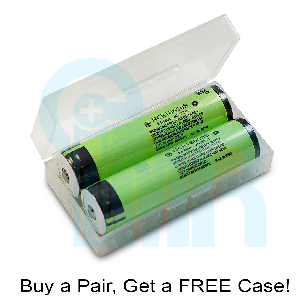 Panasonic NCR18650B 3350mAh 4.87A Battery - Protected Button Top