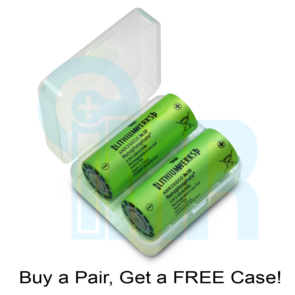 Lithium Werks ANR26650M1B 2500mAh 50A LiFePO4 Battery